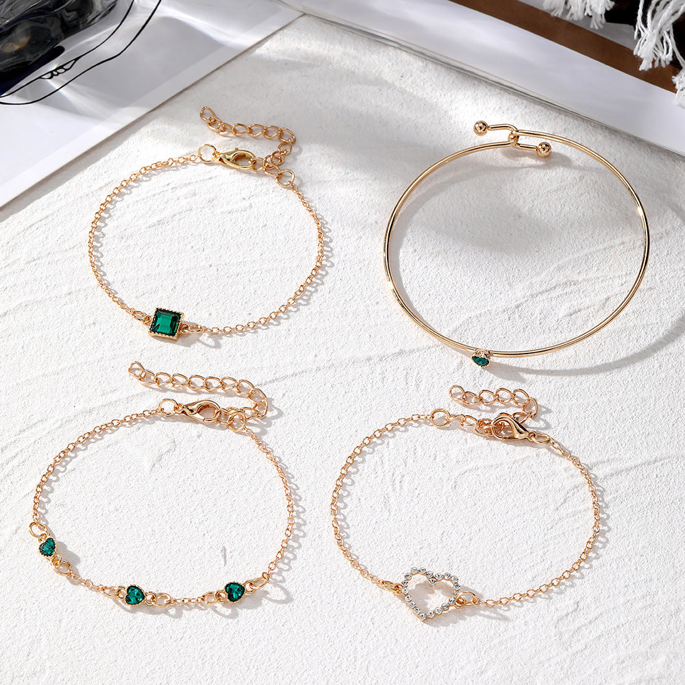 EmeraldGleam Bracelet Set