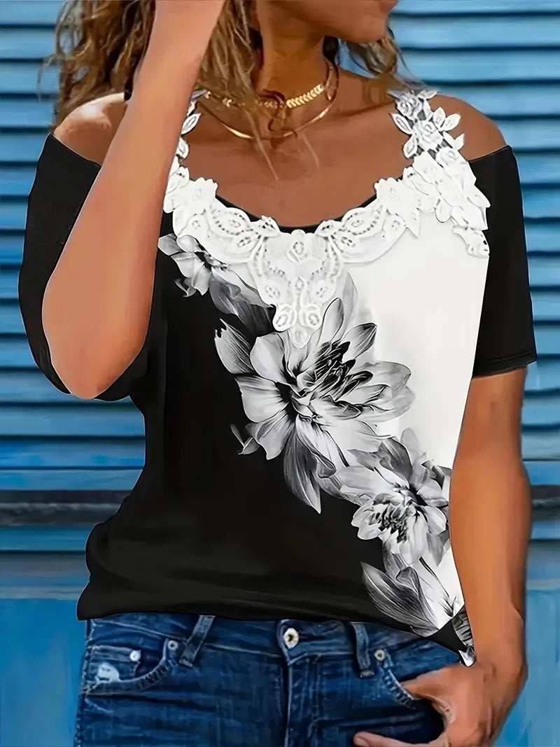 BloomLace Off-Shoulder Top