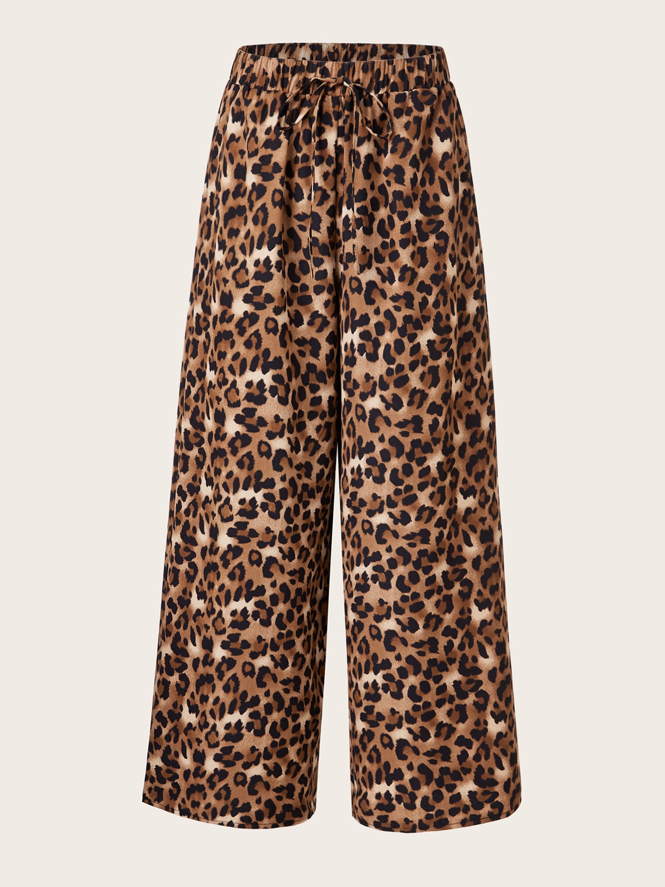 Plus Size Leopard Print Wide Leg Pants – Effortless Style for Every Adventure