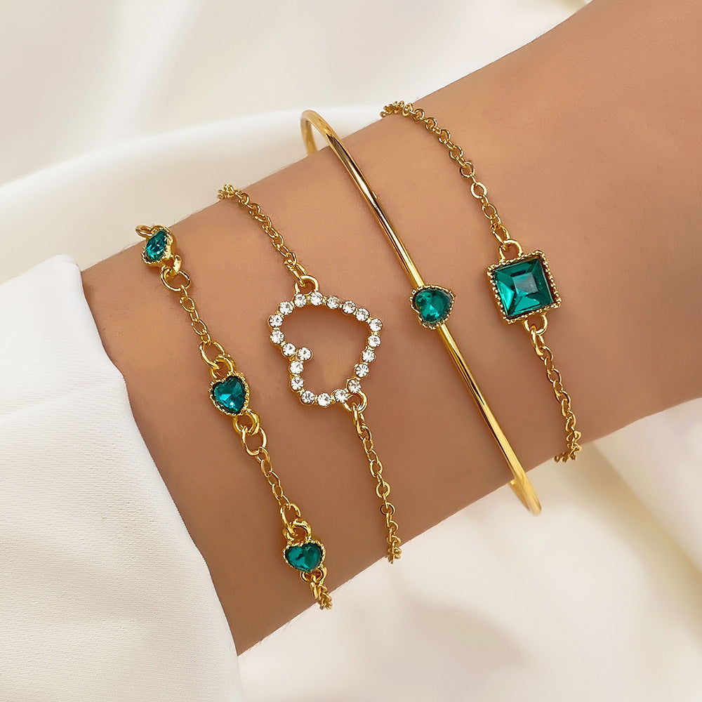 EmeraldGleam Bracelet Set