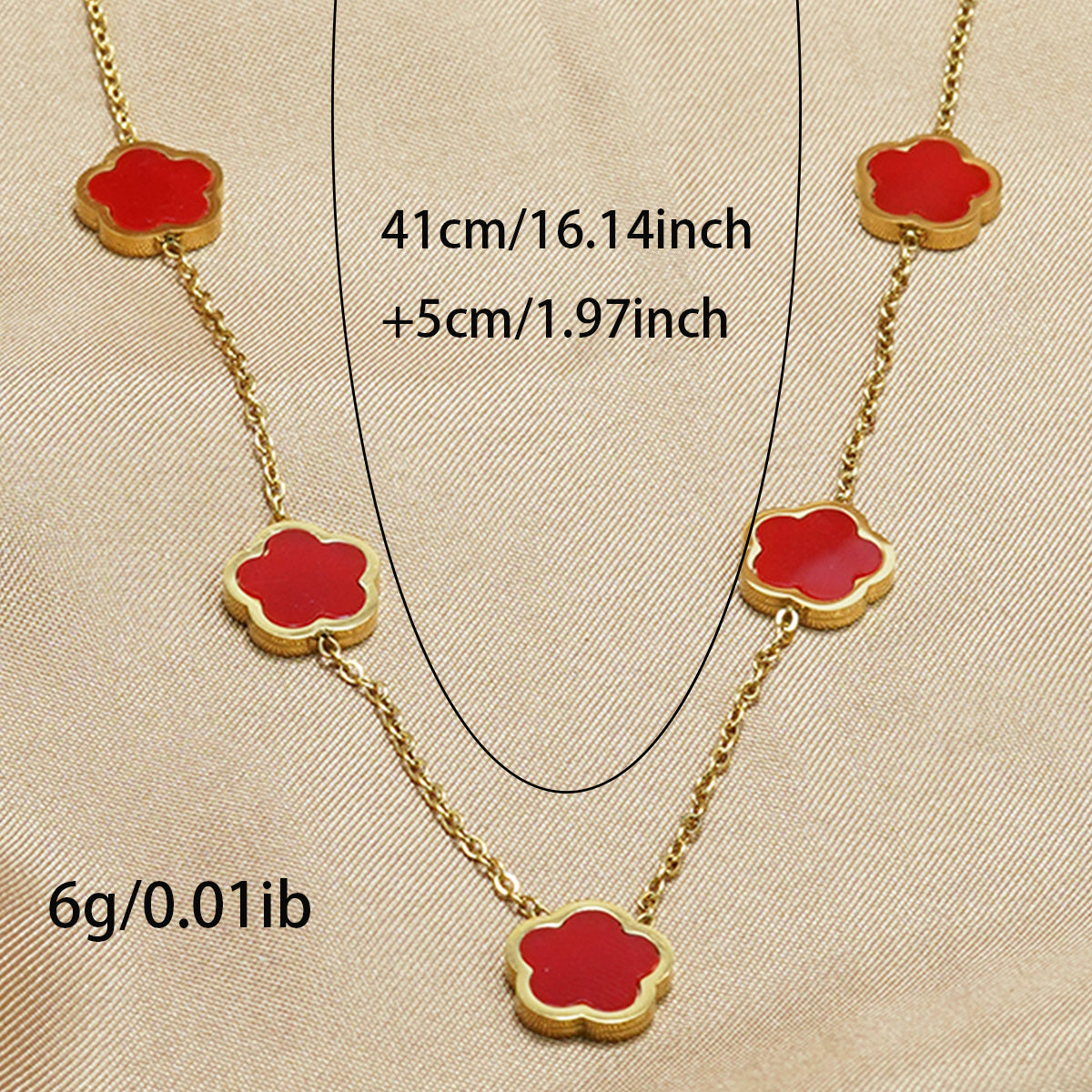 Golden Aura Clover Necklace