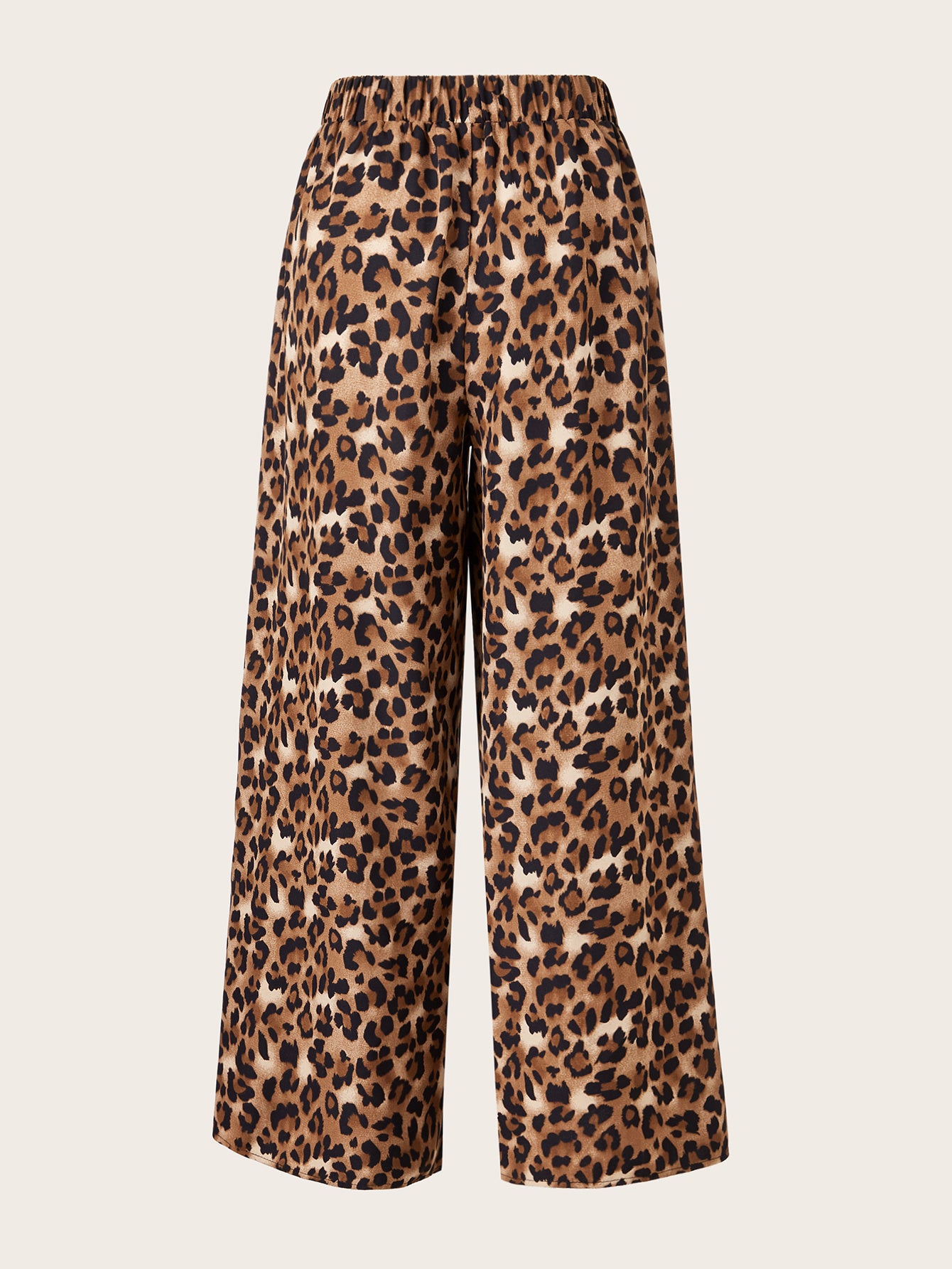 Plus Size Leopard Print Wide Leg Pants – Effortless Style for Every Adventure